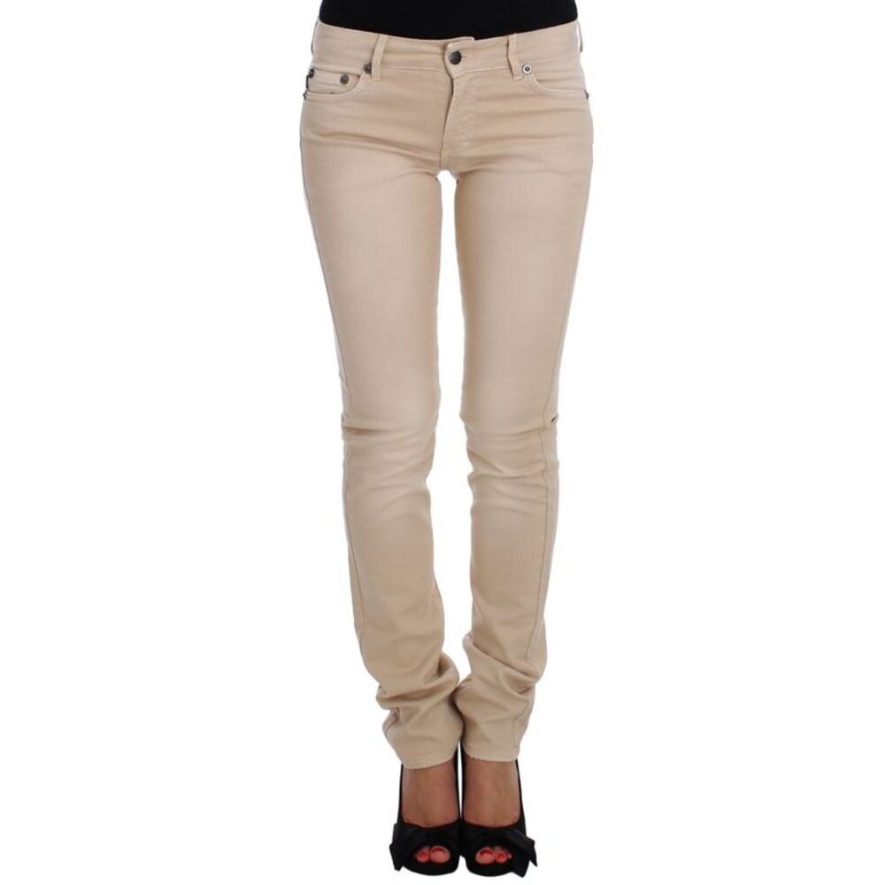 Cavalli Beige Wash Slim Fit Cotton Stretch Women's Jeans